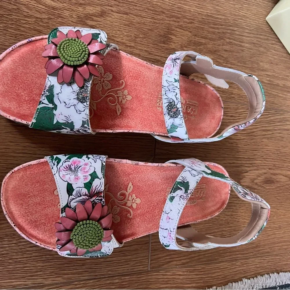 Spring Step Pink and Green Sandals Watermelon Design - Picture 3 of 8